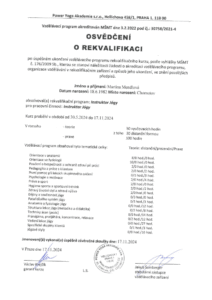 Jóga certifikát