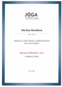 Jóga certifikát