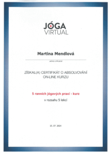 Jóga certifikát